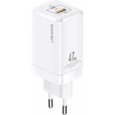 USAMS Wall Charger T41 USB-C+USB GaN 47W PD+QC Fast Charging white CC137TC02 (US-CC137)