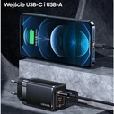 USAMS Wall Charger T41 USB-C+USB GaN 47W PD+QC Fast Charging white CC137TC02 (US-CC137)