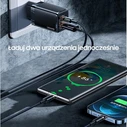 USAMS Wall Charger T41 USB-C+USB GaN 47W PD+QC Fast Charging white CC137TC02 (US-CC137)