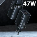 USAMS Wall Charger T41 USB-C+USB GaN 47W PD+QC Fast Charging black CC137TC01 (US-CC137)