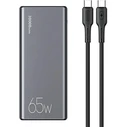 USAMS Powerbank PB59 30000mAh 65W 2xQC3.0+PD Fast Charge black CMXLOGTC01 (US-CD165) + cable USB-C-USB-C