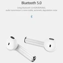 USAMS Earphones Bluetooth 5.0 TWS LU series white BHULU01