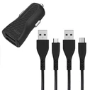 Φορτιστής Αυτοκινήτου Energizer DC2BLCMM 2.4A 2USB +USB-C +Micro Cable Black