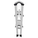 Hailo D60 StandardLine 2x3 Steps Double‑Stepped Folding Ladder (double‑sided, 3‑step per side)