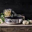 GreenPan Premiere Shallow Casserole 26 cm Stainless Steel with Glass Lid