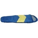 Campus FIJI Sleeping Bag Blue-Yellow 220 x 75 cm with Pillow (Mummy, 2-season)