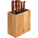 Zwilling J.A. Henckels Four Star 6-Piece Knife Set with Stainless Steel Block (Model 1012829)