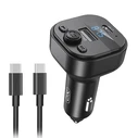 FM Transmitter Αυτοκινήτου XO Bluetooth ΜΡ3 με θύρα φόρτισης Type-C και Καλώδιο Type-C