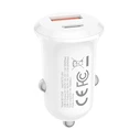 Φορτιστής Αυτοκινήτου XO Universal με 2 εξόδους, 1x USB-A & 1x USB-C Λευκό