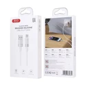 Καλώδιο USB XO High-Speed Α αρσ. - Lightning, 1.00m Λευκό