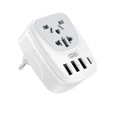 Αντάπτορας Πρίζας XO Universal σε schuko και με 4 εξόδους, 3xUSB-A & 1x USB-C