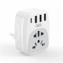 Αντάπτορας Πρίζας XO Universal σε schuko και με 4 εξόδους, 3xUSB-A & 1x USB-C