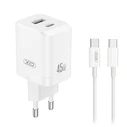 XO CE36 Φορτιστής GaN 45W με 1xUSB-C & 1xUSB-A και καλώδιο USB-C 1m
