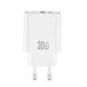 XO CE42 GaN Charger 30W (1x USB-C + 1x USB-A) White