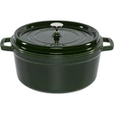 Staub La Cocotte Round Cast Iron Dutch Oven 26 cm, 5.2 L, Basil Green (Model 40509-358-0)