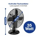 ProfiCare PC-VL 3063 M Table Fan 30 cm Black