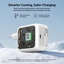 Belkin BOOST Charge Pro 67W Dual GaN φορτιστής τοίχου με ανασυρόμενο καλώδιο USB‑C (WCH022KQWH) - Λευκό