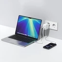 Belkin BOOST Charge Pro 67W Dual GaN φορτιστής τοίχου με ανασυρόμενο καλώδιο USB‑C (WCH022KQWH) - Λευκό