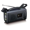 Lenco PDR-055 Portable Rechargeable DAB+ Emergency Radio with Bluetooth - Grey