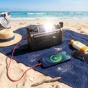 Lenco PDR-055 Portable Rechargeable DAB+ Emergency Radio with Bluetooth - Grey