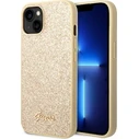 Guess GUHCP14SHGGSHD Apple iPhone 14 gold hard case Glitter Script