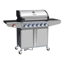 Campfire Gas Barbecue Grill with 6 Burners + Side Burner, LED Switches - Stainless Steel (Inox)