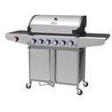 Campfire Gas Barbecue Grill with 6 Burners + Side Burner, LED Switches - Stainless Steel (Inox)