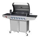 Campfire Gas Barbecue Grill with 6 Burners + Side Burner, LED Switches - Stainless Steel (Inox)