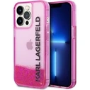 Karl Lagerfeld KLHCP14LLCKVF Apple iPhone 14 Pro pink hardcase Liquid Glitter Elong