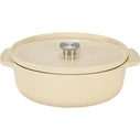 KitchenAid Cast Iron Oval Braiser with Lid 30 cm, 5.6 L, Cream (CC006062-001)