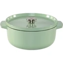 KitchenAid Cast Iron Braiser with Lid 26 cm - 5.2 L, Light Green