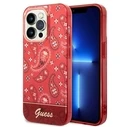 Guess GUHCP14LHGBNHR Apple iPhone 14 Pro red hardcase Bandana Paisley
