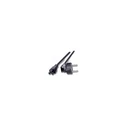 EFB Power Cable Schuko (Schutzkontakt) 90° to IEC C15 180°, Black, 1.8 m, 3x0.75 mm² (EK550.1,8, SKU 264093, EAN 4049759076689)