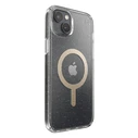 Speck Presidio Perfect-Clear Glitter MagSafe MICROBAN Apple iPhone 14 Plus / 15 Plus (Clear / Gold Glitter)