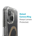 Speck Presidio Perfect-Clear Glitter MagSafe MICROBAN Apple iPhone 14 Plus / 15 Plus (Clear / Gold Glitter)