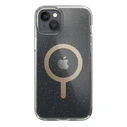 Speck Presidio Perfect-Clear Glitter MagSafe MICROBAN Apple iPhone 14 Plus / 15 Plus (Clear / Gold Glitter)