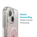 Speck Presidio Perfect-Clear Ombre MagSafe MICROBAN Apple iPhone 14 Plus / 15 Plus (Clear / Vintage Rose Fade)