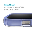 Speck Presidio Perfect-Clear Impact Geometry MICROBAN Apple iPhone 14 Plus / 15 Plus (Clear / Grounded Purple)