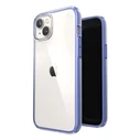 Speck Presidio Perfect-Clear Impact Geometry MICROBAN Apple iPhone 14 Plus / 15 Plus (Clear / Grounded Purple)