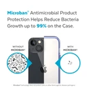 Speck Presidio Perfect-Clear Impact Geometry MICROBAN Apple iPhone 14 Plus / 15 Plus (Clear / Grounded Purple)