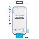 Speck Presidio Perfect-Clear Impact Geometry MICROBAN Apple iPhone 14 Plus / 15 Plus (Clear / Grounded Purple)