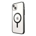 Speck Presidio Perfect-Clear Impact Geometry MagSafe MICROBAN Apple iPhone 14 Plus / 15 Plus (Clear / Black)