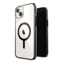 Speck Presidio Perfect-Clear Impact Geometry MagSafe MICROBAN Apple iPhone 14 Plus / 15 Plus (Clear / Black)