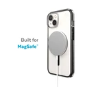 Speck Presidio Perfect-Clear Impact Geometry MagSafe MICROBAN Apple iPhone 14 Plus / 15 Plus (Clear / Black)