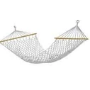 Velco Single Nylon Woven Hammock with Wooden Spreader Bars 200 x 80 cm