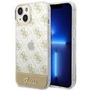 Guess GUHCP14MHG4MHG Apple iPhone 14 Plus / 15 Plus gold hardcase 4G Pattern Script