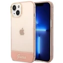 Guess GUHCP14MHGCOP Apple iPhone 14 Plus / 15 Plus pink hardcase Translucent