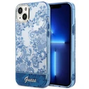 Guess GUHCP14MHGPLHB Apple iPhone 14 Plus / 15 Plus blue hardcase Porcelain Collection