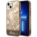 Guess GUHCP14MHGPLHC Apple iPhone 14 Plus / 15 Plus ochre hardcase Porcelain Collection