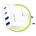 Mobile Origin Φορτιστής Χωρίς Καλώδιο GaN με 2 Θύρες USB-A και 2 Θύρες USB-C 40W Power Delivery Λευκός (MO-40WCH-PW22)